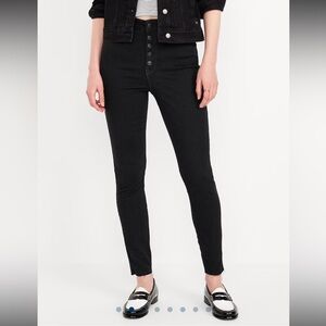 Extra High-Waisted Rockstar 360° Faded Black Stretch Super-Skinny Jeans